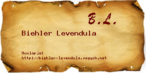 Biehler Levendula névjegykártya